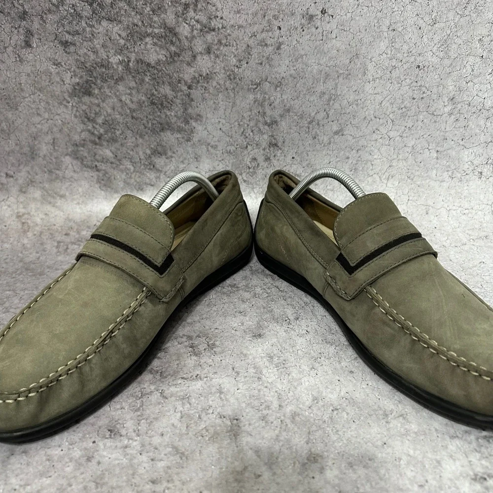 ECCO Classic Moccasin 2.0 Penny Loafer Mens 44 EU 10-10.5 US Grey Slip